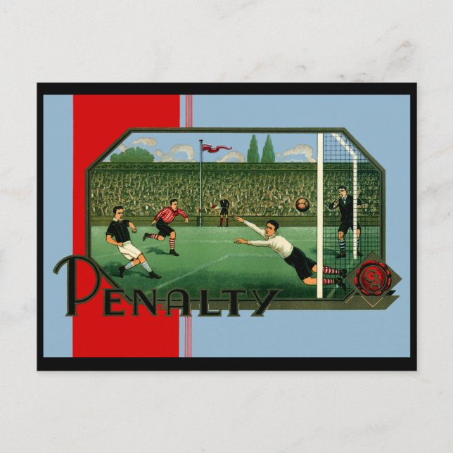 Strafziel Britischer Fußball Postkarte (Vorderseite)
