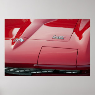 Strahl 1966 Rot-Korvette Sting Poster