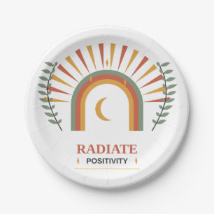 Strahle Positivität Boho Himmels-Sonne Mond Botani Pappteller