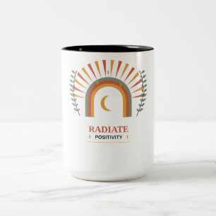Strahle Positivität Boho Himmels-Sonne Mond Botani Zweifarbige Tasse