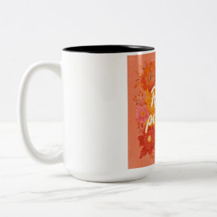 "Strahle Positivität" Retro-Sonnenstrahl-Kunst 7 Zweifarbige Tasse