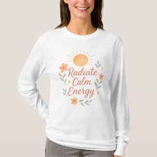 Strahle ruhige Energie aus – Pastell-Wasserfarbe  T-Shirt