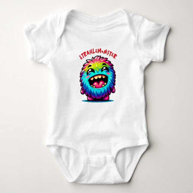 Strahlemonster Baby Strampler (Vorderseite)