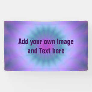 Strahlen - Blau-Rosa Violett + Ihre Ideen Banner