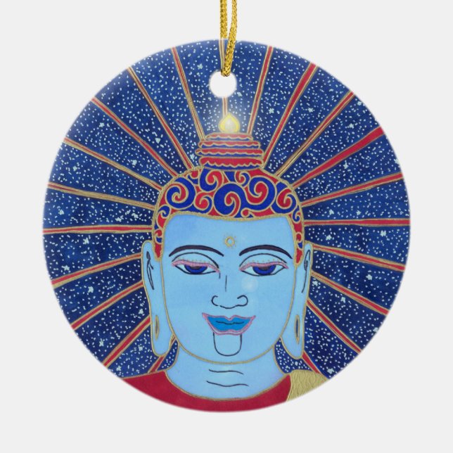 Strahlen der Glücks-Verzierung Keramik Ornament (Vorne)