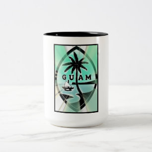 Strahlen Guam-Siegel-w Sun Zweifarbige Tasse