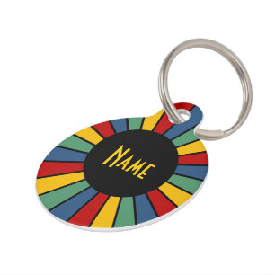 STRAHLEN KNOPF I + Ihr Foto, Text, Monogramm Tiermarke