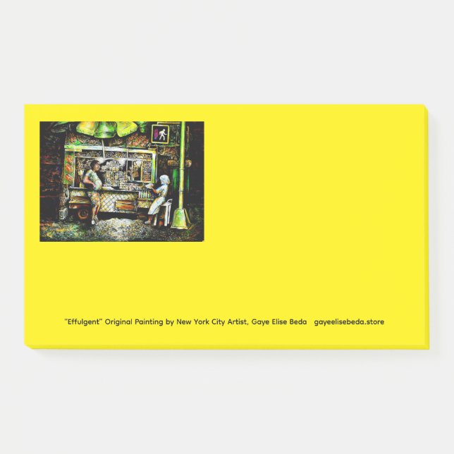 Strahlen Post-it Klebezettel (Vorderseite)