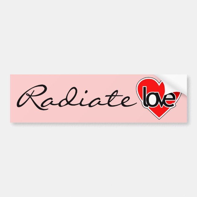 Strahlen Sie Liebe-Autoaufkleber aus Autoaufkleber (Vorne)