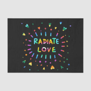 Strahlen Sie Liebe-bunte Regenbogen-Malerei auf Seidenpapier