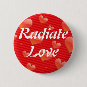 Strahlen Sie Liebeknopf aus Button