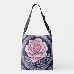 Strahlend helle Rose AI-Kunst Tragetaschen Mit Langen Trägern