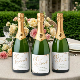 Strahlende Achtzig Champagne Salbei Aquarell Gebur