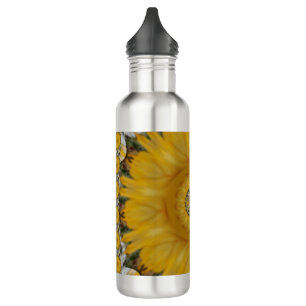 Strahlende Blüten: Goldene Sonnenblumen: Öko Chic  Edelstahlflasche