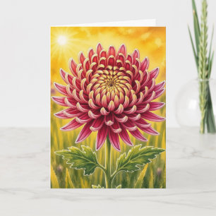 Strahlende Blütenblatt-Serie – Chrysantheme  Karte