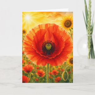Strahlende Blütenblatt-Serie – KLATTSCHMOHN Karte