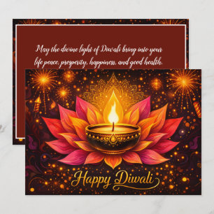 Strahlende Diwali-Freude Einladung