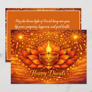 Strahlende Diwali-Segenswünsche Einladung