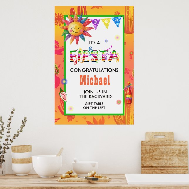 Strahlende Fiesta-Abschlussfeier Poster (Küche)