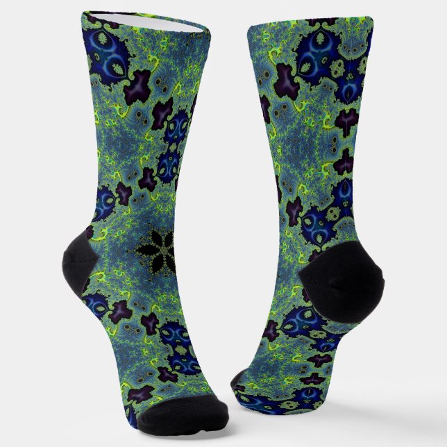 Strahlende Fraktalsymphonie Socken (Gewinkelt)