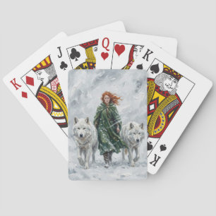 Strahlende Friedens-Tauben-Laterne Imbolc Schneegl Spielkarten