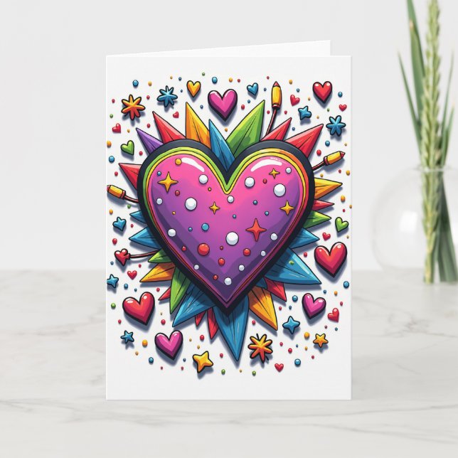 Strahlende Geburtstagssternchen-Karte Karte (Vorderseite)