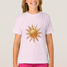 Strahlende goldene Sonnen-Himmels-Boho-Kunstgestal