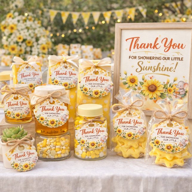 Strahlende Goldene Sonnenfeier Geschenkanhänger (Von Creator hochgeladen)