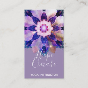 Strahlende Harmonie Leuchtendes Florales Mandala Visitenkarte