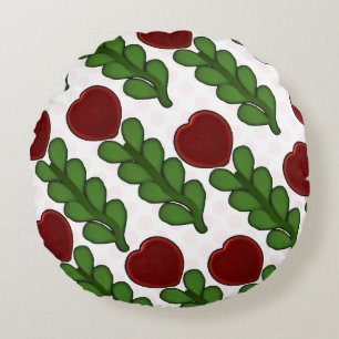 Strahlende Herzblume Botanisch Rundes Kissen