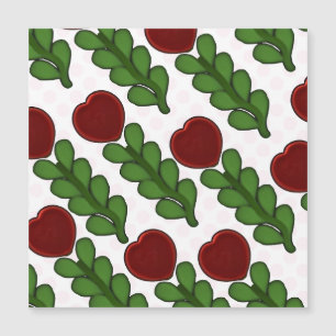 Strahlende Herzblumen-Botanik-Verpackungspapier Magnetkarte