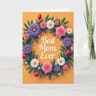 Strahlende Karte für die beste Mama aller Zeiten