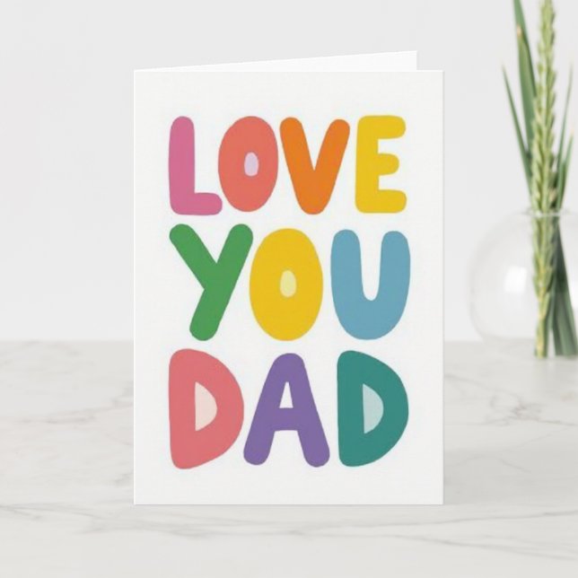Strahlende Liebe Papa Karte (Vorderseite)