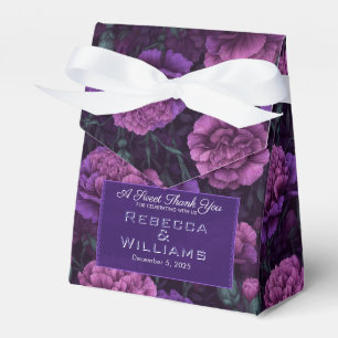 Strahlende Lila-Nelken-Fantasie-Wildblumen-Hochzei Geschenkschachtel