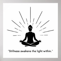 Strahlende Meditationssilhouette