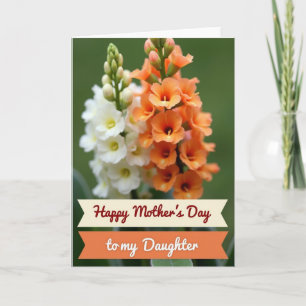 Strahlende Orange-Bloom-Mutter-Karte Karte