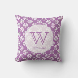 Strahlende Orchideen-Kreise Monogramm Kissen