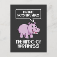 Strahlende positive Vibes Hippo des Glücks