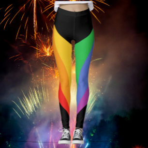 Strahlende Regenbogen-Blackout-Leggings Leggings