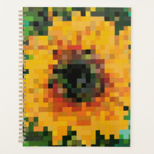 Strahlende Sonnenblume in Pixel Planer