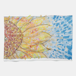 Strahlende Sonnenblüte Geschirrtuch