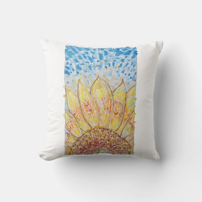 Strahlende Sonnenblüte Kissen (Vorderseite)