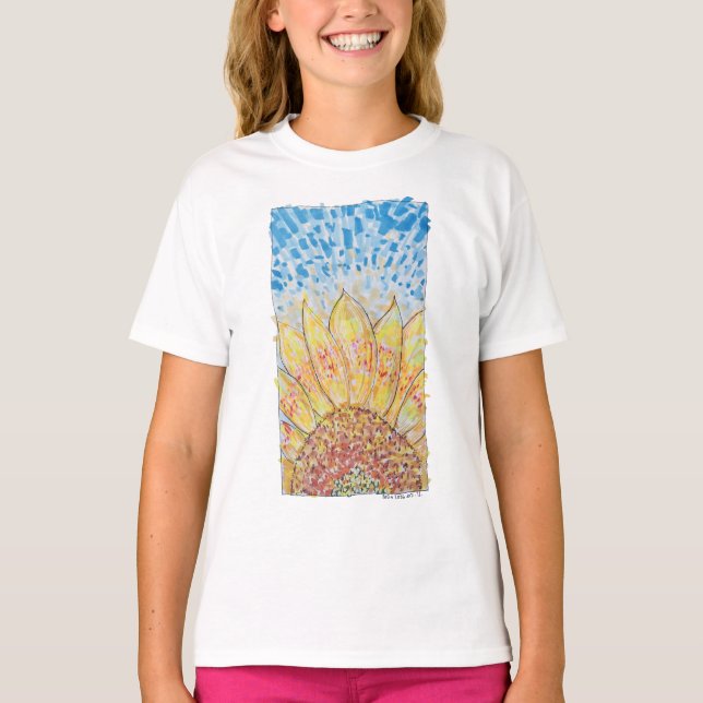 Strahlende Sonnenblüte T-Shirt (Vorderseite)