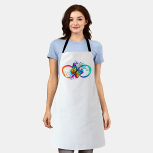 Strahlende Unendlichkeit mit Regenbogen-Schmetterl Schürze