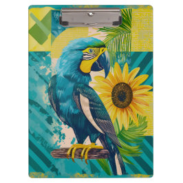 Strahlender Ara im Sonnenschein Klemmbrett