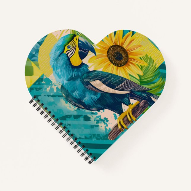 Strahlender Ara im Sonnenschein Notizbuch (Vorderseite)