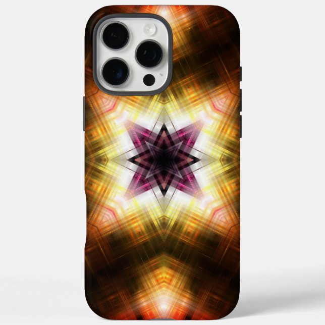 Strahlender geometrischer Sternenexplosion mit abs Case-Mate iPhone Hülle (Rückseite)