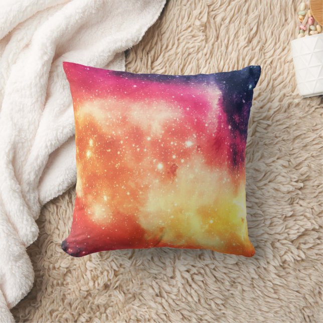 Strahlender kosmischer Nebel Kissen (Decke)