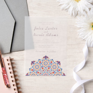 Strahlender luftiger Halbmond-Mandala-Hochzeit
