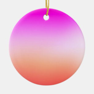 Strahlender Pastell-Sonnenuntergangsverlauf Keramik Ornament